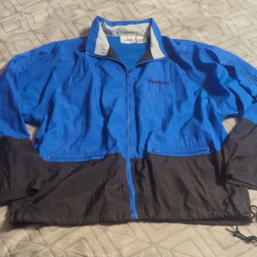 Men's Vintage 90s Reebok Full Zip Windbreaker Jacket Sz L‎